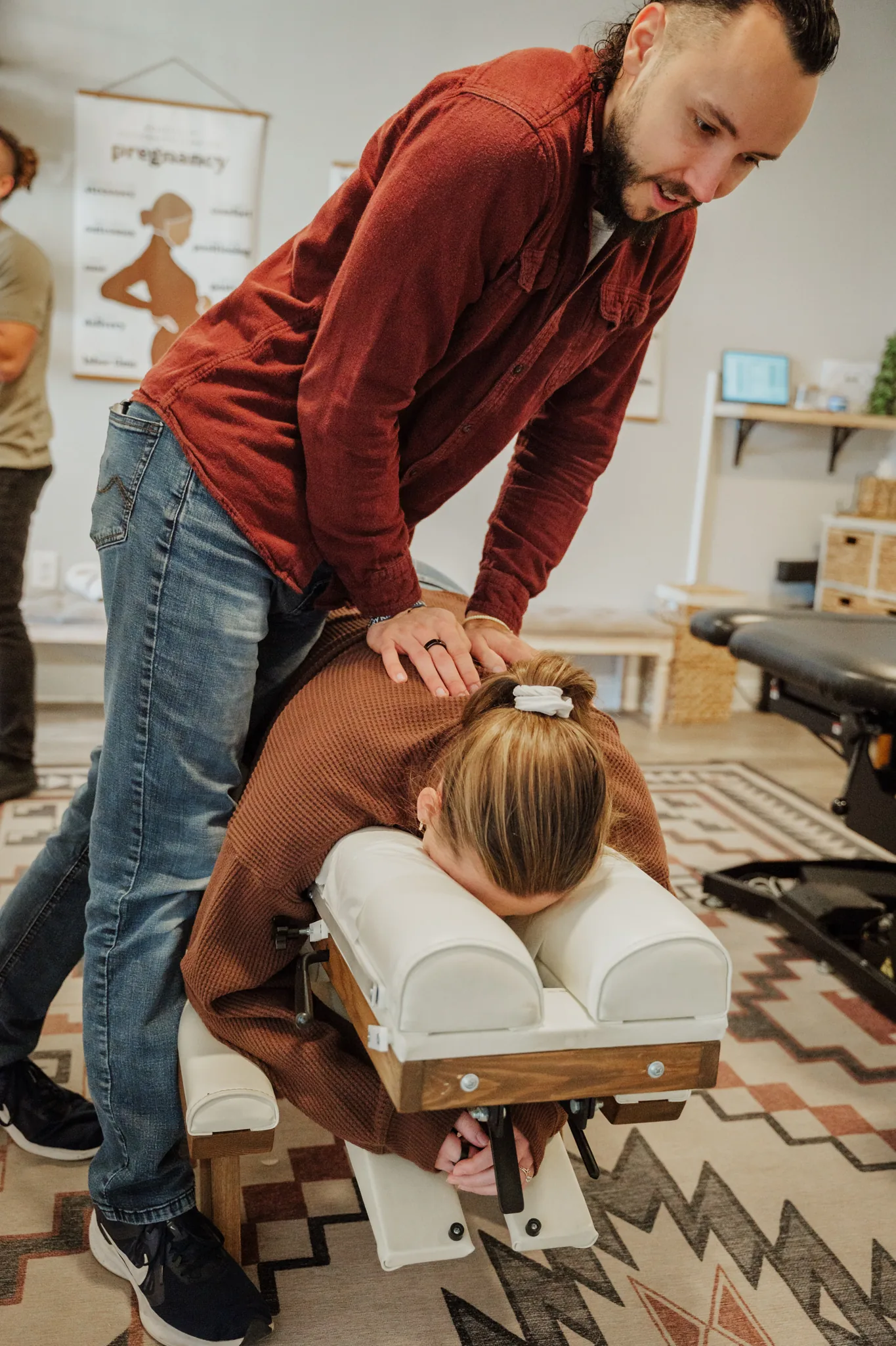 Doctor performing chiropractic adjustment